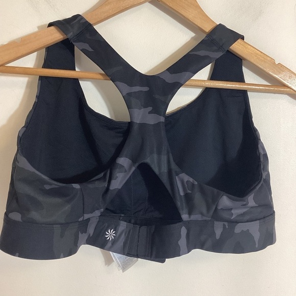 Athleta Ultimate Black Camo Sports Bra Plus Size 1X D DD Cups - Picture 2 of 11